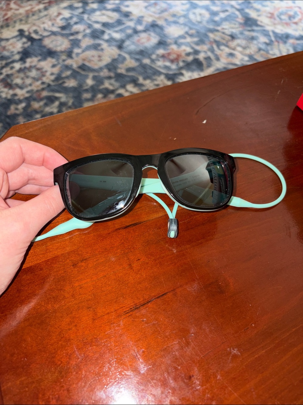 Costa Women's Black Sunglasses with Mint Green Strap